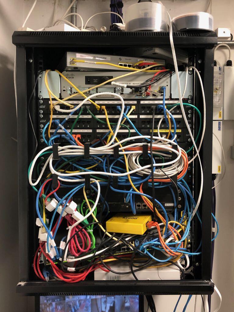 messy server rack messy server rack